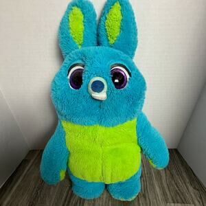 Disney Pixar Ducky & Bunny Plush Toy Story 4 Blue Green Stuffed Animal 16”